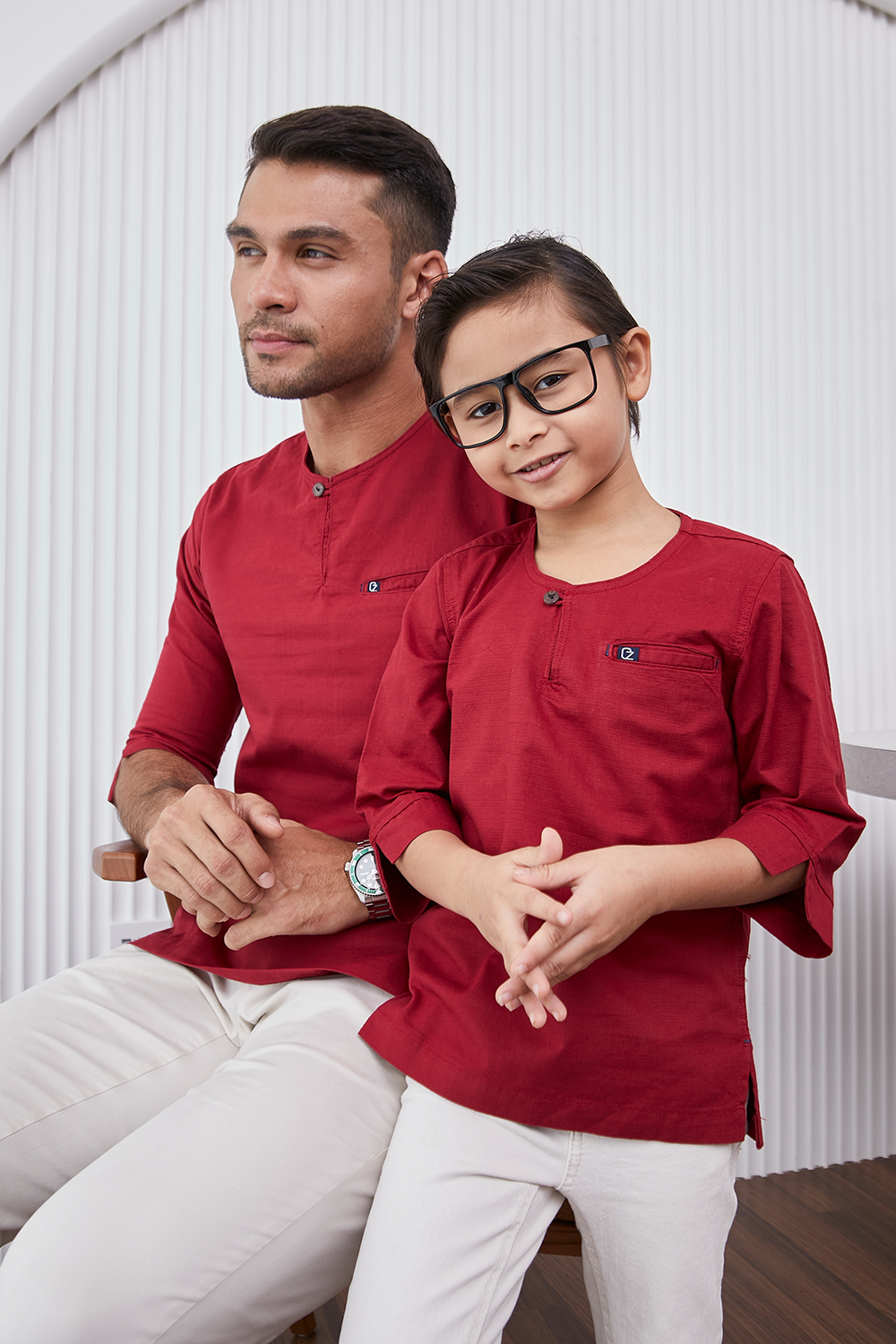 Kurta Hayder Kids - Maroon